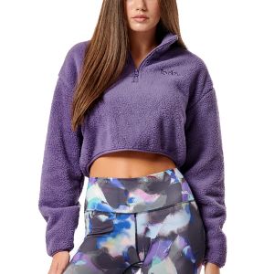 Body Action Half-Zip Sherpa Women's Long-Sleeve Fleece Top