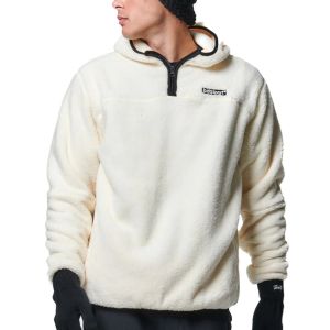 Body Action Half-Zip Sherpa-Fleece Men's Hoodie 063419-01-CottonEcru