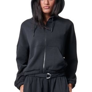 Body Action Zip-Through Moda Women's Jacket 071424-01-Black