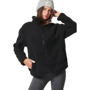 Body Action Zip Up Sherpa-Fleece Women's Jacket 071426-01-Black